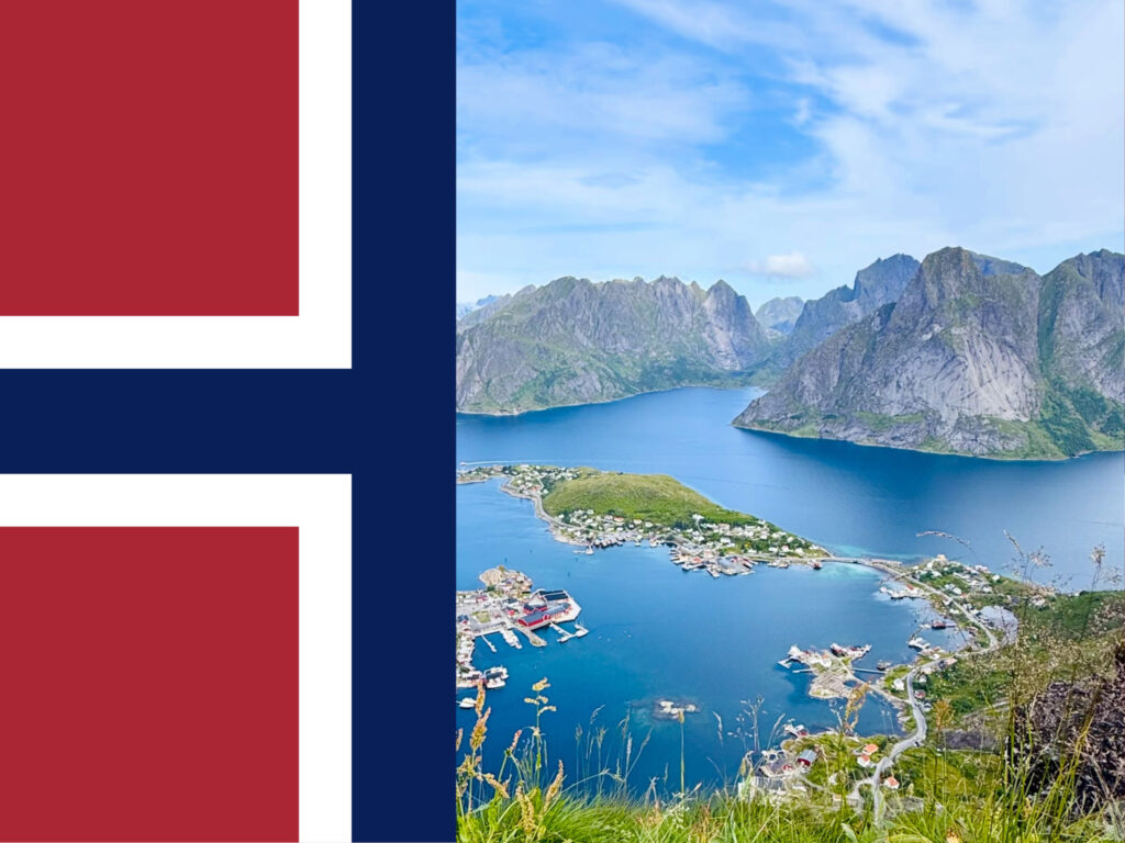 Norwegen Flagge und Bild