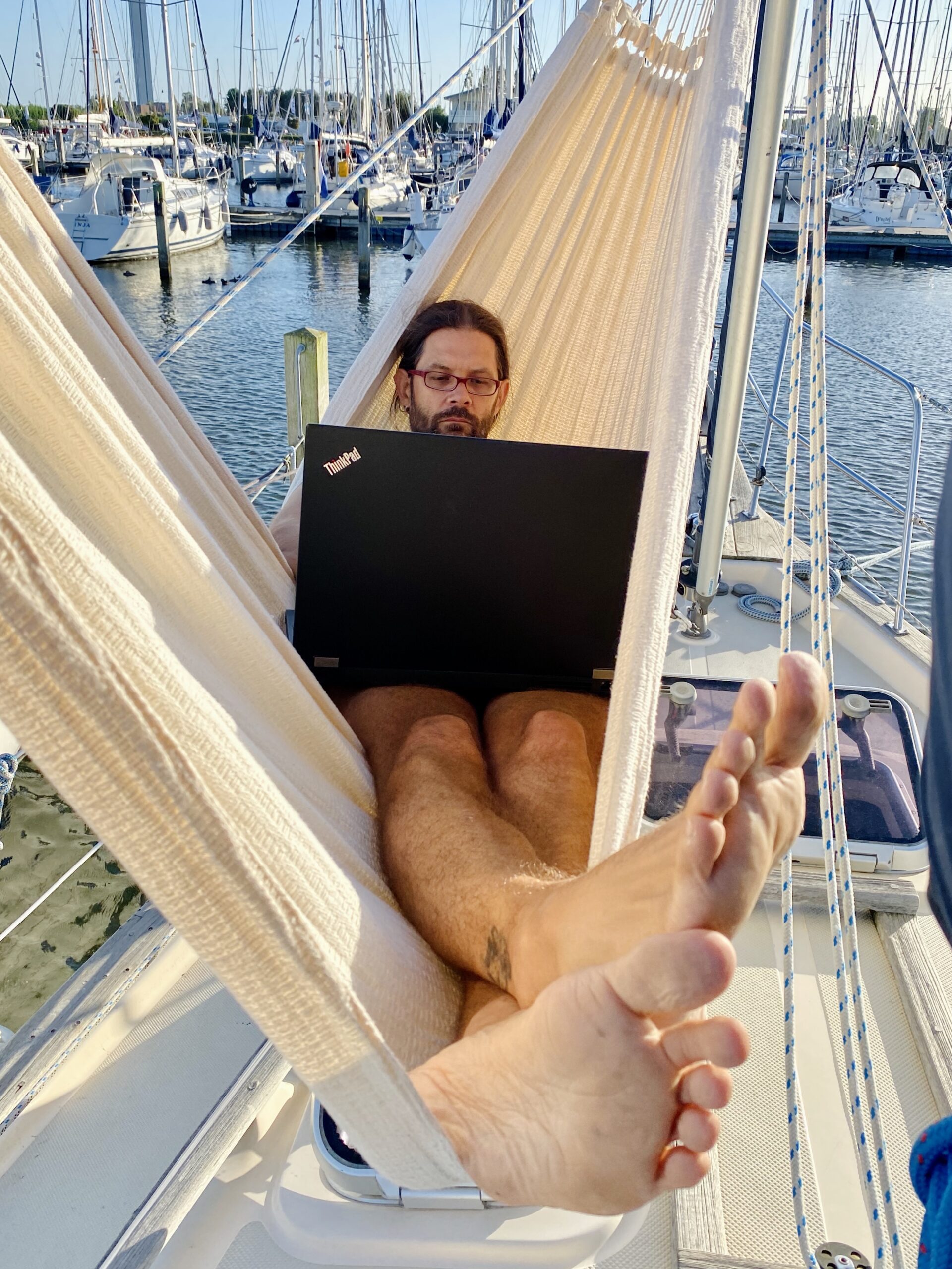 Working aboard – our setup for the boat office